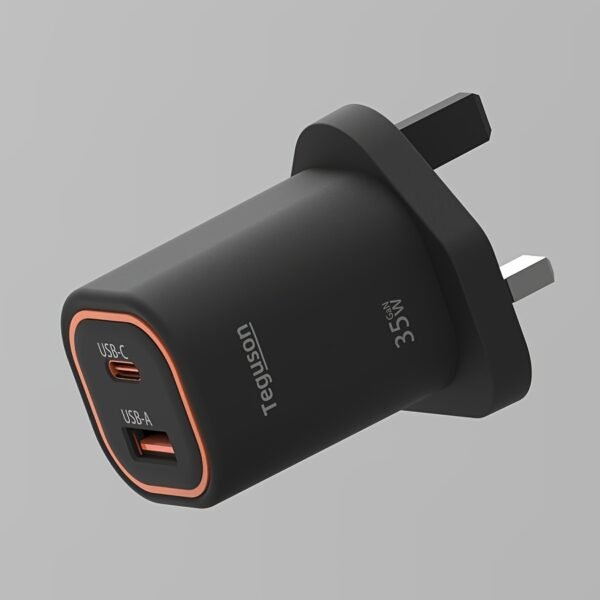 Teguson 35W USB-C 2-Port GaN Fast Charger Type-C PD Charger