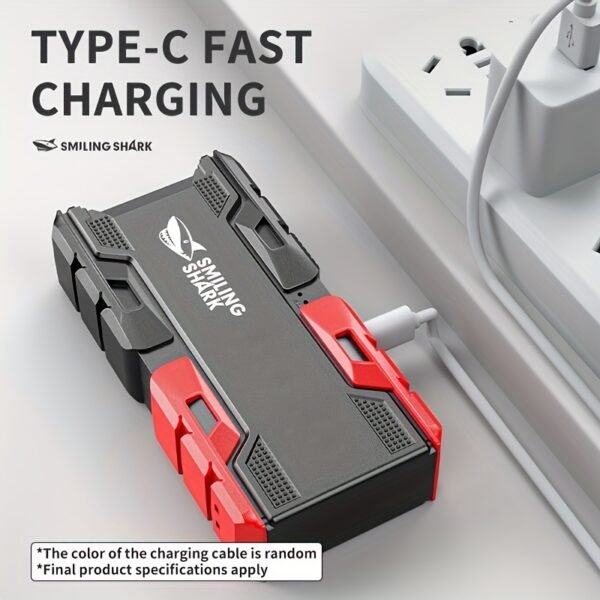 SMILING SHARK Ultra-Bright Rechargeable Portable Power Bank Flashlight with 3 Lighting Modes