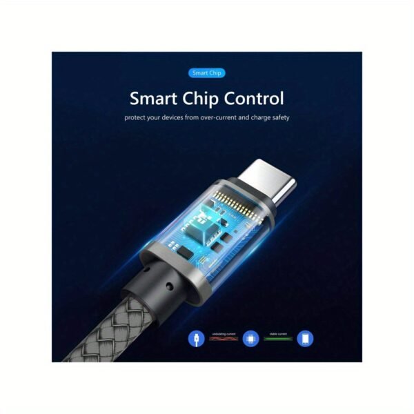 60W Micro USB Fast Charging Cable Nylon Braided Android Charger Cord