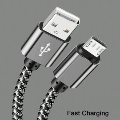 60W Micro USB Fast Charging Cable Nylon Braided Android Charger Cord