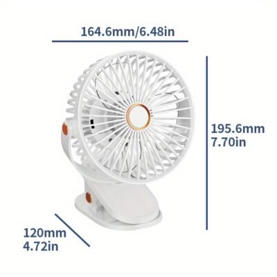 Ultra-Quiet Portable Mini Fan with 5-Speed Control & Ambient Night Light