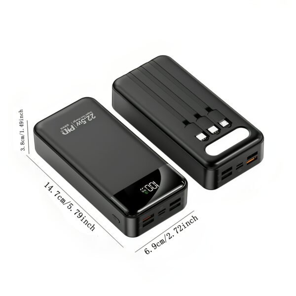 3c79387c-790c-43d6-ad42-228ede74c61c.jpg 2026 Portable Power Bank 30,000mAh Fast Charging Charger with 3 Built-in Cables & Emergency Light