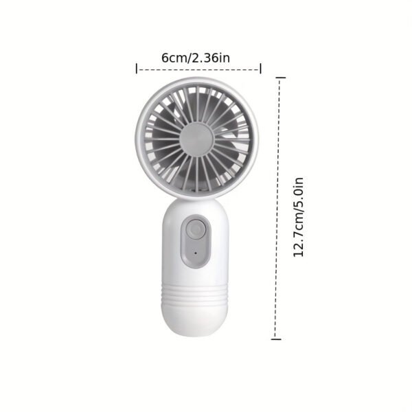 Cute Handheld USB Rechargeable Pocket Fan with 3-Speed Adjustment