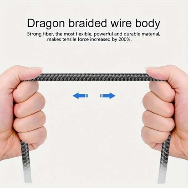 60W Micro USB Fast Charging Cable Nylon Braided Android Charger Cord