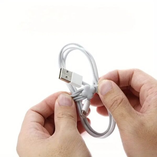 Four-Leaf Clover Silicone Cable Ties Data & Earphone Organizer