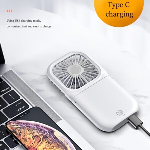 Portable Handheld Mini Fan Ultra-Thin Foldable Neck Fan USB Rechargeable