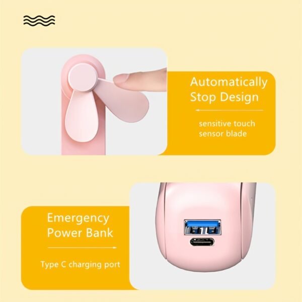 752ea453-addf-4c4f-9de8-254bb52fb801.jpg 2-in-1 Mini Handheld Fan with Power Bank USB Rechargeable Portable Pocket Fan – Pink