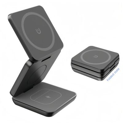 3-in-1 Foldable Magnetic Wireless Charging Station for iPhone, iWatch & AirPods