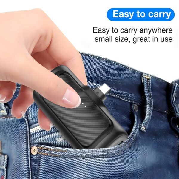 22.5W Fast Charging 5000mAh Mini Power Bank Lipstick-Sized Portable Charger