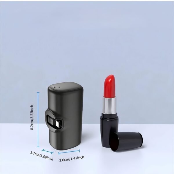 22.5W Fast Charging 5000mAh Mini Power Bank Lipstick-Sized Portable Charger