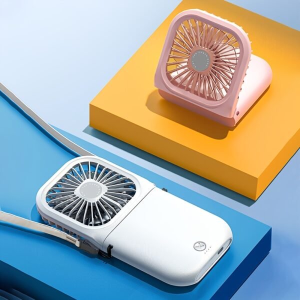 Portable Handheld Mini Fan Ultra-Thin Foldable Neck Fan USB Rechargeable