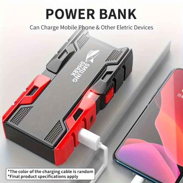 e1b35f2d-afd5-47ca-8df0-701a3fbe6341.jpg SMILING SHARK Ultra-Bright Rechargeable Portable Power Bank Flashlight with 3 Lighting Modes