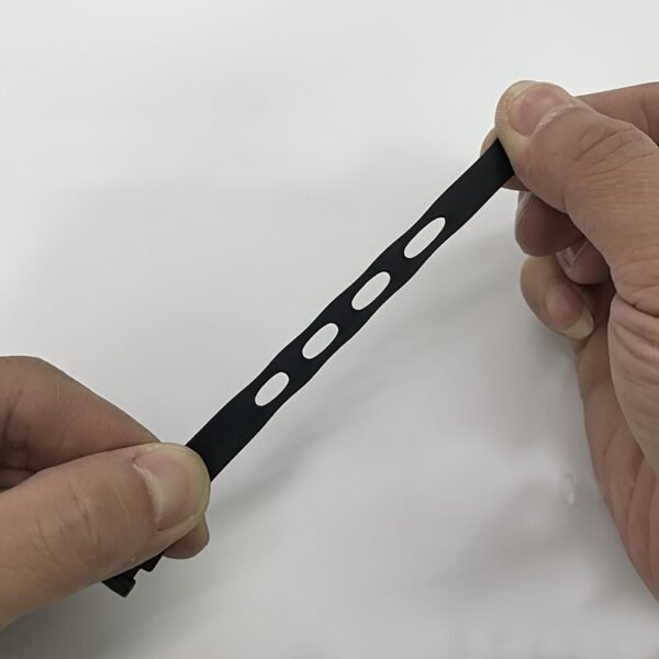 6pcs Silicone Data Cable Ties Organizer Straps – Black