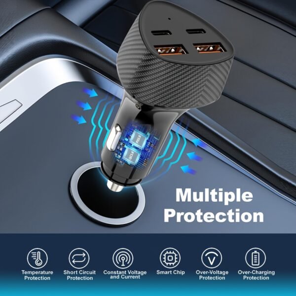 USB-C Fast Charging Car Charger Adapter