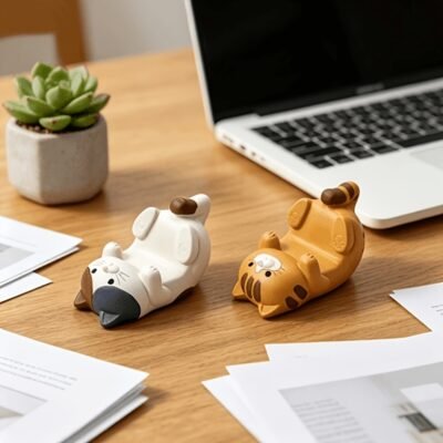 2pcs Cute Healing Style Cat Phone Stand